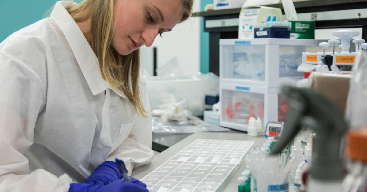 woman working in a lab